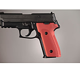 Image of Hogue SIG Sauer P228 - P229 Handgun Grip DAK Checkered Aluminum - Matte Red Anodized 28152