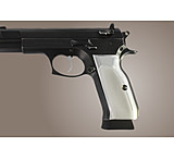 Image of Hogue TZ-75 - EAA. P9 Handgun Grip Checkered Aluminum - Brushed Gloss Clear Anodized 75155