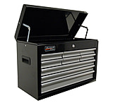 Image of Homak 27in SE Series Top Chest w/ 9 Drawers, Black And Gray