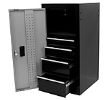 Image of Homak 41in SE Series Side Locker w/ 4 Drawers, Black And Gray