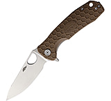 Image of Honey Badger Knives Large Leaf Linerlock Tan