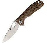 Image of Honey Badger Knives Medium Leaf Linerlock Tan