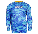 Image of Hook &amp; Tackle Fractal Camo Waves UV Fishing Shirt 8-20 26130547