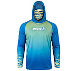 Image of Hook &amp; Tackle Men's Mahi Camo UV Fishing Hoodie Mask L/S 93577BAD