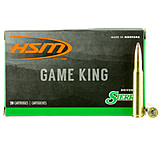HSM Ammunition Game King .308 Winchester 180 Grain Spitzer Boat Tail Brass Cased Rifle Ammunition