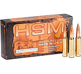 HSM Ammunition 6mm Creedmoor 95 Grain Jacketed Soft Point Rifle Ammunition