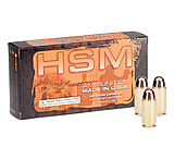 HSM Ammunition Training .44 Magnum 240 Grain Plated Flat Point Brass Cased Centerfire Pistol Ammunition