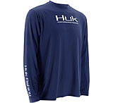 Image of HUK Performance Fishing Mens KScott Midnight Banks Icon Long Sleeve Shirt