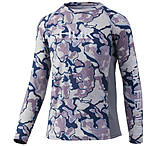 Image of HUK Performance Fishing Current Camo Pursuit Long Sleeve Crew Neck Shirt - Youth