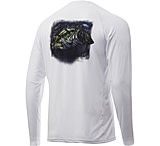 Image of HUK Performance Fishing Pursuit Bass And Blue LS Graphic T-Shirts - Men's