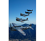 Image of iCanvas Formation Of P-47 Thunderbolts Flying Over Chino, California by Stocktrek Images - Canvas Print