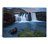 Image of iCanvas Kirkjufellsfoss, Grundarfjordur, Snaefellsnes Peninsula, Vesturland, Iceland by Gareth McCormack Canvas Print