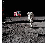 Image of iCanvas Neil Armstrong Placing American Flag on the Moon by NASA - Canvas Print