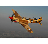 Image of iCanvas P-40 Warhawk Flying Over Chino, California III by Stocktrek Images - Canvas Print