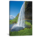 Image of iCanvas Rainbow II, Seljalandsfoss, Sudurland, Iceland by Gareth McCormack Canvas Print