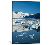 Image of iCanvas Reflection Of Fjallsjokull II, Fjallsarlon Glacier Lake, Vatnajokull National Park, Sudurland, Iceland by Gareth McCormack Canvas Print