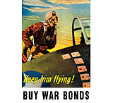 Image of iCanvas Vintage WWII Poster Of A Fighter Pilot Climbing Into His Air by Stocktrek Images - Canvas Print
