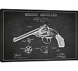 Image of iCanvas Wesson Revolver Charcoal Patent Blueprint by Aged Pixel Canvas Print
