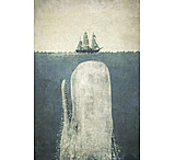 Image of iCanvas White Whale by Terry Fan Canvas Print