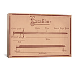 Image of iCanvas Tan Leather Excalibur Diagram Canvas Print