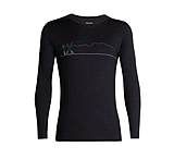 Image of Icebreaker 200 Oasis Deluxe Raglan Long Sleeve Crewe Single Line Ski - Mens