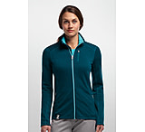 Image of Icebreaker Cascade Long Sleeve Zip Jacket - Women's-Small-Stripe Glacier