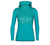 Image of Icebreaker Descender Hybrid Long Sleeve Half Zip Hood - Womens
