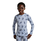 Image of Icebreaker Bear Tour AOP Merino 200 Oasis Long Sleeve Crewe Thermal Top - Kid's