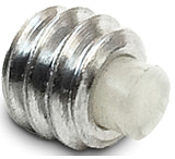 Infinite Product Solutions 1/4x20 Aluminum Delrin Tipped Set Screw Replacement, Polished Aluminum, 1420-SS-A-DT