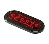 Image of Innovative Lighting Oval 6&quot; LED Stop/Turn/Tail Light With Grommet Mount /Red Lens With Tk Plug