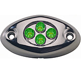 Image of Innovative Lighting Surface-Mount 4 LED Courtesy Light Green LED With Chrome Case