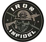 Image of Iron Infidel Round Morale Patches FFE812BE