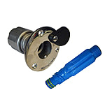 Image of Jabsco Stainless Steel Quick-Release Hose Deck Mount Fitting and Hose Adapter