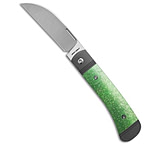 Image of Jack Wolf Knives Jack Wolf Diamondback Jack Frame Lock Knife Green Crystalized Ti 3.4 Satin 46D362BA