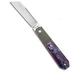 Image of Jack Wolf Knives After Hours Jack Frame Lock Knife Purple Abalone 3.15 Satin 208478C8