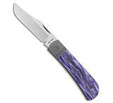 Image of Jack Wolf Knives Benny's Clip Slip Joint Knife Purple Kirinite 3 Hand Satin 3ABFBEC9