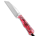 Image of Jack Wolf Knives Collusion Fixed Blade Knife Red Abalone 3.1 Satin FE9ACCDD