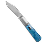 Image of Jack Wolf Knives Gateway Barlow Knife Smooth Blue Bone 3 Belt Satin 8D640777