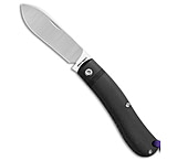 Image of Jack Wolf Knives K9 Jack Slip Joint Knife Black Micarta 2.8 Satin CB5E1432