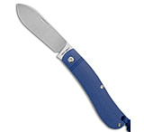 Image of Jack Wolf Knives K9 Jack Slip Joint Knife Blue G-10 Opposing Arcs 2.8 Satin 7C43D536