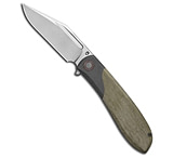 Image of Jack Wolf Knives Scuffle Frame Lock Knife Linen Micarta 3.5 Stonewash E41D87A2