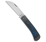 Image of Jack Wolf Knives Venom Jack 02 Slip Joint Knife Blue Marble CF 3 Satin 18726462