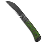 Image of Jack Wolf Knives Venom Jack 2 Slip Joint Knife Toxic Green CamoCarbon 3 Black A09F6C44