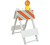 Image of Jackson Safety Case of Hi Intensity Type I Barricade, 24 X 12 X 6, Plastic, Hi Intensity