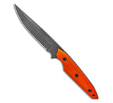 Image of Jeff Hall Custom Large Envoy Fixed Blade Knife Orange G10 5 Gray Stonewash 2FF5ECDF