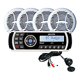 Image of Jensen CPM200 AM/FM/USB Waterproof Bluetooth Stereo Pack w/4 Speakers, MS2A Radio &amp; Aux Input