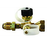 Image of JR Products 07-30135 Propane Branch Tee Male 1in 20 Cylinder Thread x Female Pol x 1/4" Female