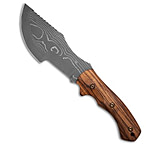 Image of Jurgen Schanz WSK Tracker Knife Zebrano Wood 6.5 Damascus AAEE5376
