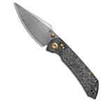 Image of Kansept Knives Kansept Fenrir Crossbar Lock Knife Shred Carbon Fiber 3.5 Damascus 4087D05A