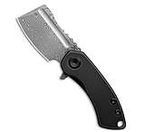 Image of Kansept Knives Mini Korvid Frame Lock Knife Black SW Titanium 1.5 Damascus 4F9BEED4
